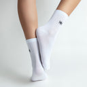 White eye embroidery design socks