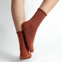 Terra-cotta glitter socks