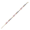 Multi-Color Zircon Silver Bracelet