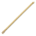 Minimal Pavé Clasp Curb Chain Silver Bracelet