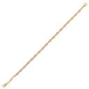 Baguette Zircon Bar Chain Silver Bracelet