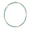 Green Zircon Silver Tennis Necklace