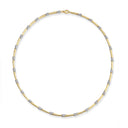 Zircon Accented Bar Link Necklace
