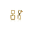 Geometric Double Link Drop Earrings