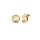 Gold Polished Dome Stud Earrings