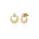 Baguette Zircon Circle Drop Earrings