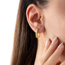 Paperclip Link Hoop Earrings