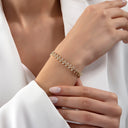 Triangle White Zircon Silver Tennis Bracelet