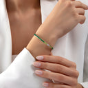Green Zircon Silver Tennis Bracelet