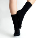 Midnight Sand Black Ladies Ribbed Ankle Socks