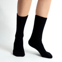 Mono Duo Black Ladies Ribbed Ankle Socks