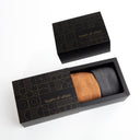 Two-pack of ankle ribbed socks in classic caramel and gray tones in Layers of Urban box.