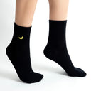 Quirky Greens Banana Embroidery Ladies Crew Socks