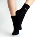 Quirky Greens Banana Embroidery Ladies Crew Socks