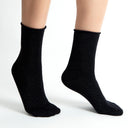 Shadow Stars Black Glitter Ladies Ankle Socks