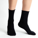 Shadow Stars Black Glitter Ladies Ankle Socks