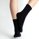 Shadow Stars Black Glitter Ladies Ankle Socks