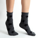 Shadow Stars Black Star Ladies Ankle Socks