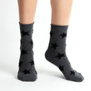 Shadow Stars Black Star Ladies Ankle Socks