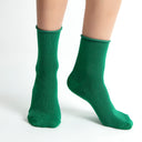 Shiny Grove Green Glitter Ladies Ankle Socks