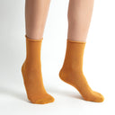 Shiny Grove Yellow Glitter Ladies Ankle Socks